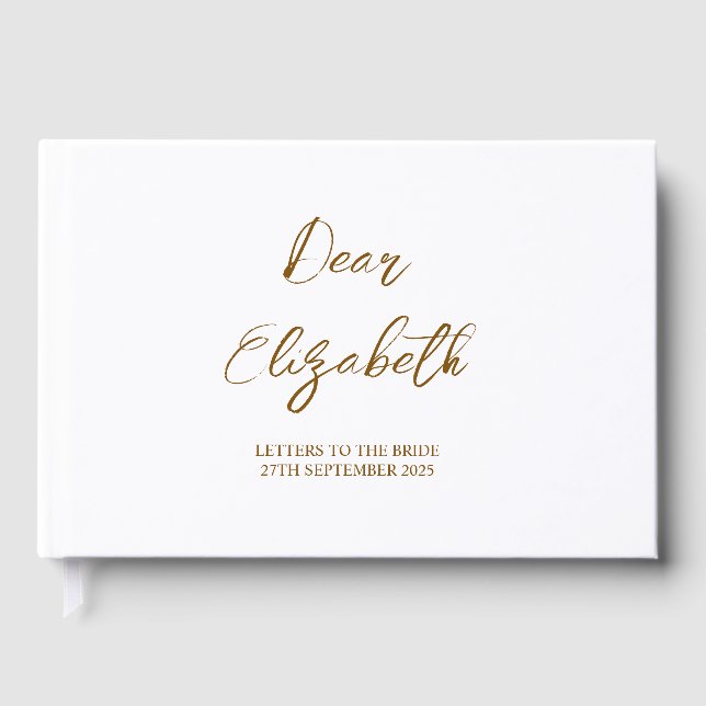 Visitas Libro de cartas personalizadas para la novia, libr (Anverso)