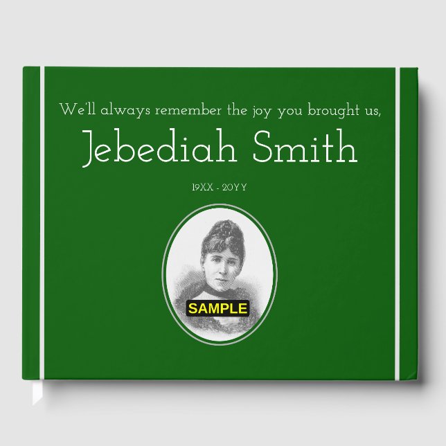 Visitas Libro de Condolencias Elegante y Sencillo (Anverso)