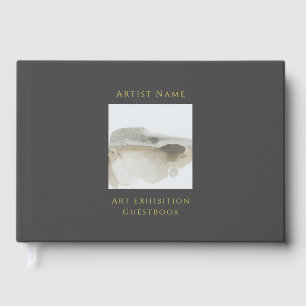 Visitas Libro de exposición de arte Relieve metalizado dor