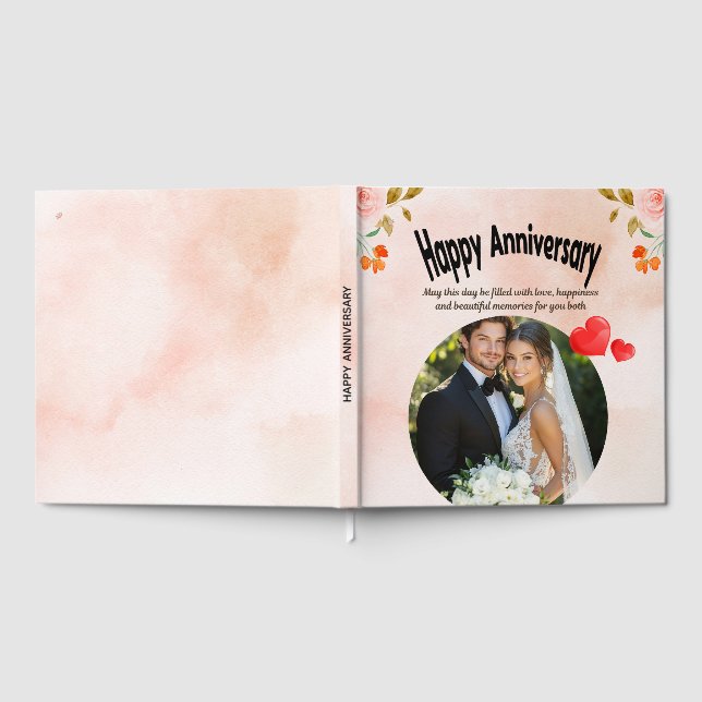 Visitas Libro de firmas de aniversario feliz (Lleno)