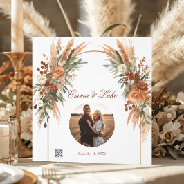 Visitas Libro de firmas de boda boho floral con foto perso