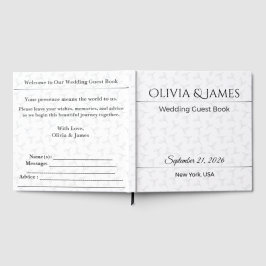 Visitas Libro de Firmas de Boda Botánico Elegante Recuerdo