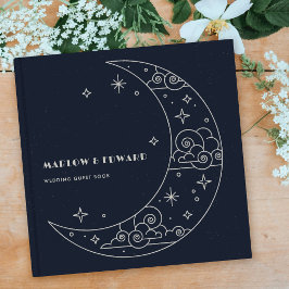 Visitas Libro de firmas de boda celestial Luna y Estrellas