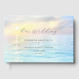 Visitas Libro de Firmas de Boda Coastal Charm