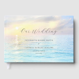 Visitas Libro de Firmas de Boda Coastal Charm