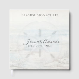 Visitas Libro de firmas de boda Coastal Sand Dollar