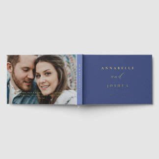 Visitas Libro de firmas de boda con foto y cita en foil