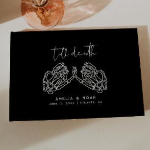Visitas Libro de firmas de boda de manos de esqueleto hast