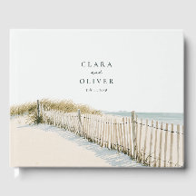 Libro de firmas de boda Driftwood Fence Pale Sand