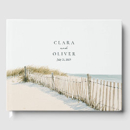 Visitas Libro de firmas de boda Driftwood Fence Pale Sand