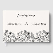Libro de firmas de boda minimalista elegante