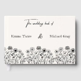 Visitas Libro de firmas de boda minimalista elegante