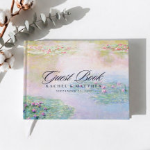 Libro de firmas de boda Nenúfares de Claude Monet