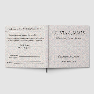 Visitas Libro de Firmas de Boda Personalizado Elegante Amo