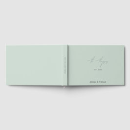 Visitas Libro de firmas de boda personalizado verde