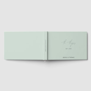 Visitas Libro de firmas de boda personalizado verde