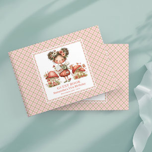 Visitas Libro de firmas de cumpleaños de niña hada rosa fl