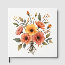 Visitas Libro de firmas de ramo de flores de otoño