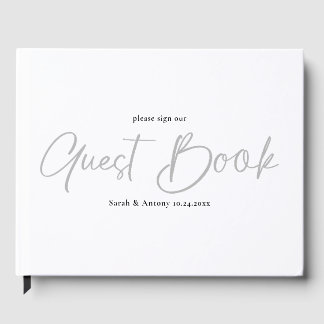 Visitas Libro de firmas minimalista personalizado para bod