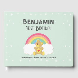 Visitas Libro de firmas osito arco iris.