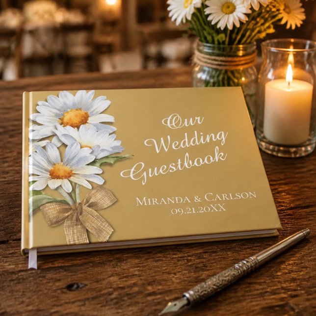 Visitas Libro de firmas para boda de margaritas felices (Subido por el creador)