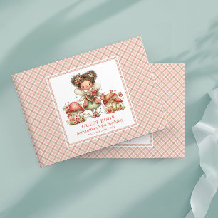 Visitas Libro de firmas para cumpleaños con hadas y flores