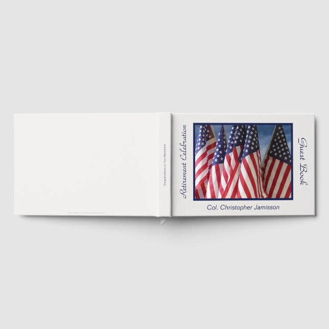 Visitas Libro de firmas para fiesta de jubilación, bandera (Lleno)