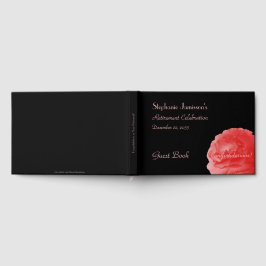 Visitas Libro de firmas para fiesta de jubilación, rosa co