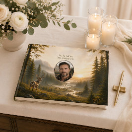 Visitas Libro de firmas para funeral de hombre con ciervo