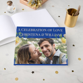 Visitas Libro de Firmas para Invitados de Boda de Flor de