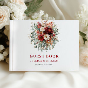 Visitas Libro de firmas para invitados de boda Floral Otoñ
