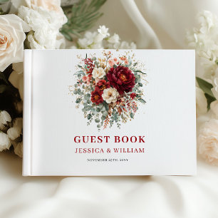 Visitas Libro de Firmas para Invitados de Boda Romántica d