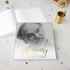 Visitas Libro de Funeral Minimalista En Memoria Amorosa