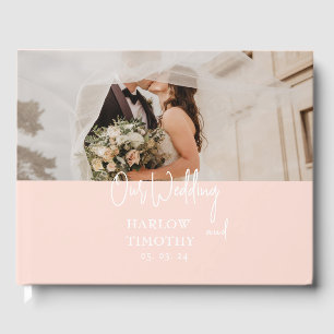 Visitas LIBRO DE INVITACIÓN DEL BODA Rubor PINK
