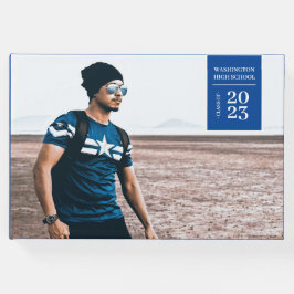 Visitas Libro de invitado azul de la graduación de la pest