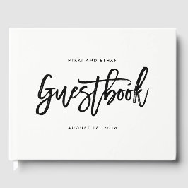 Visitas Libro de invitado de Boda de color EDITABLE con en