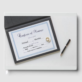 Visitas Libro de invitado de certificado de matrimonio