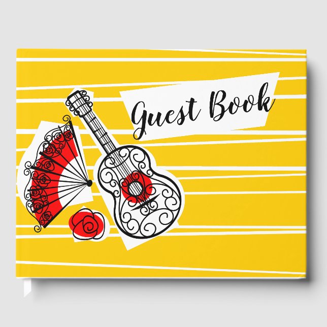 Visitas Libro de invitado de Español Souvenirs Text (Anverso)