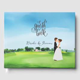Visitas Libro de invitado de golf para la fiesta de bodas 