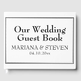 Visitas Libro de invitado Minimalista de borde moderno