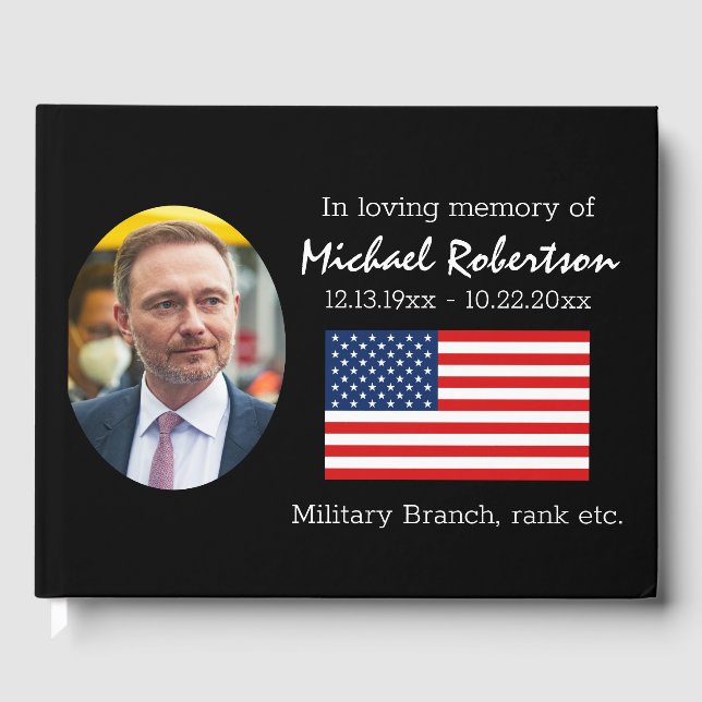 Visitas Libro de invitado para veteranos de la bandera est (Anverso)