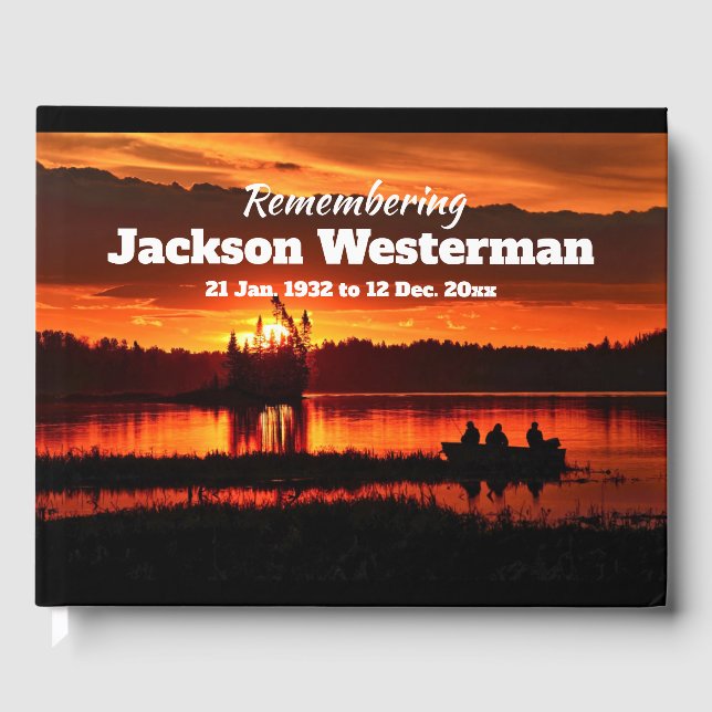 Visitas Libro de invitado sobre el lago Pescador en barco (Anverso)