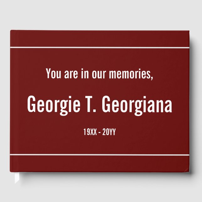 Visitas Libro de invitado Subdue & Plain Memorial (Anverso)