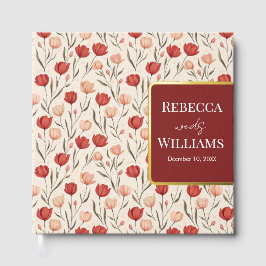 Visitas Libro de invitados de boda boho Tulipán audaz