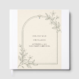 Visitas Libro de invitados de boda botánico de olivo