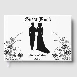 Visitas Libro de invitados de boda con lámina metálica