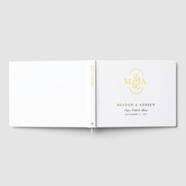 Visitas Libro de invitados de boda con monograma Ampersand