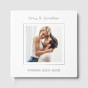 Visitas Libro de invitados de Boda de fotografías minimali