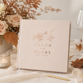 Visitas Libro de invitados de boda de otoño con lámina de