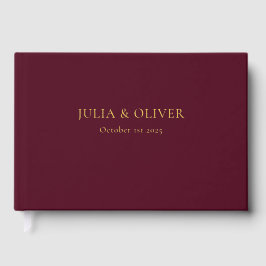 Visitas Libro de invitados de boda simple, Lino Libro de  